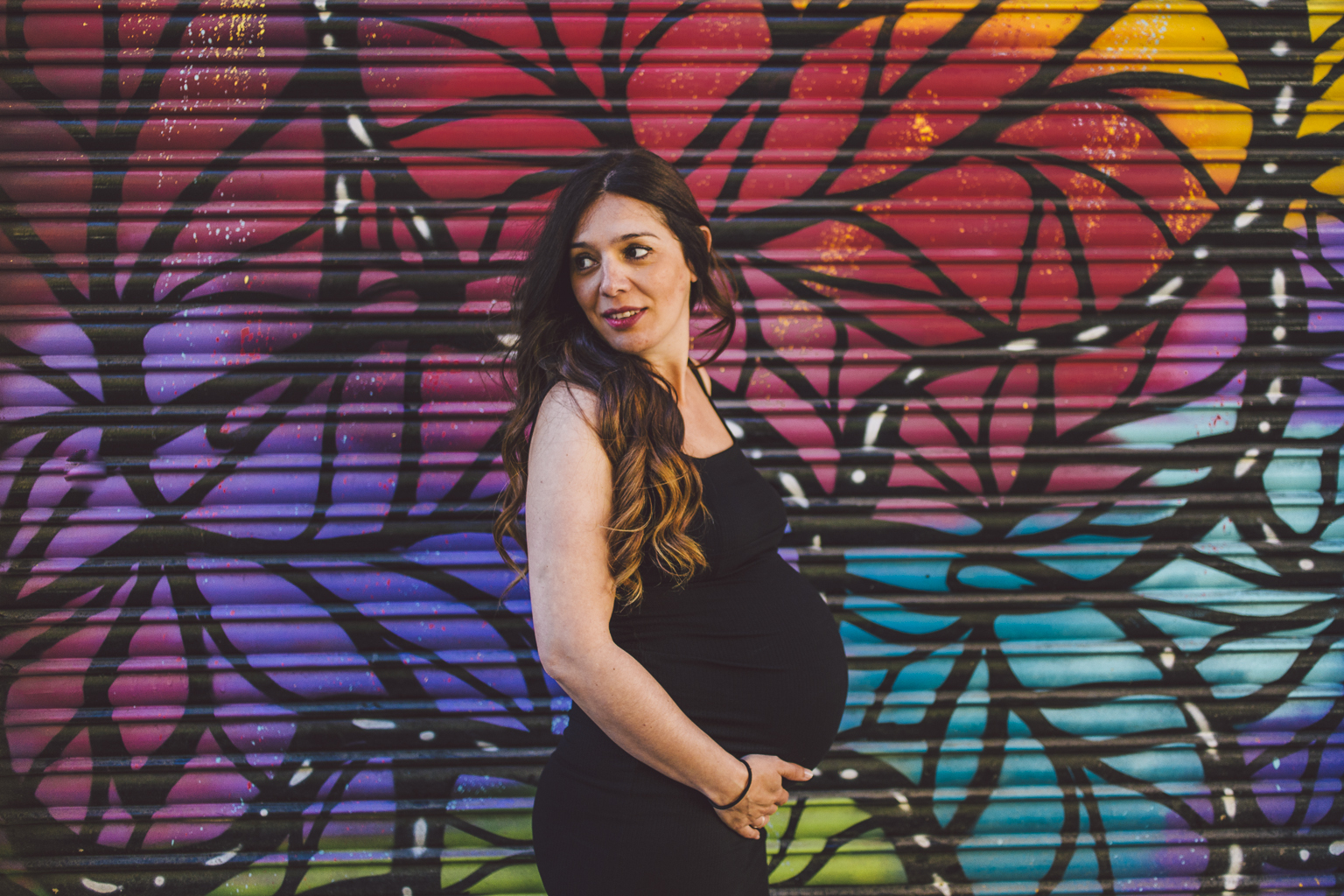 fotógrafos de embarazo barcelona :: Amanecer en la Barceloneta :: Fotografíad de embarazo :: Embarazada en Barcelona